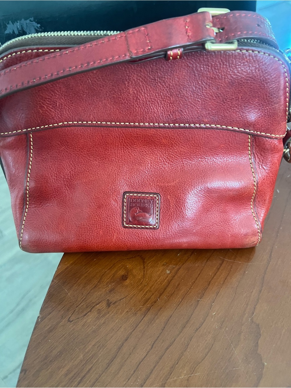 Dooney & Bourke Red Leather Crossbody Purse